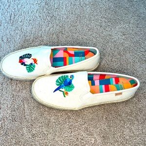 Keds Sunnylife Espadrille Embroidered Parrot Shoes